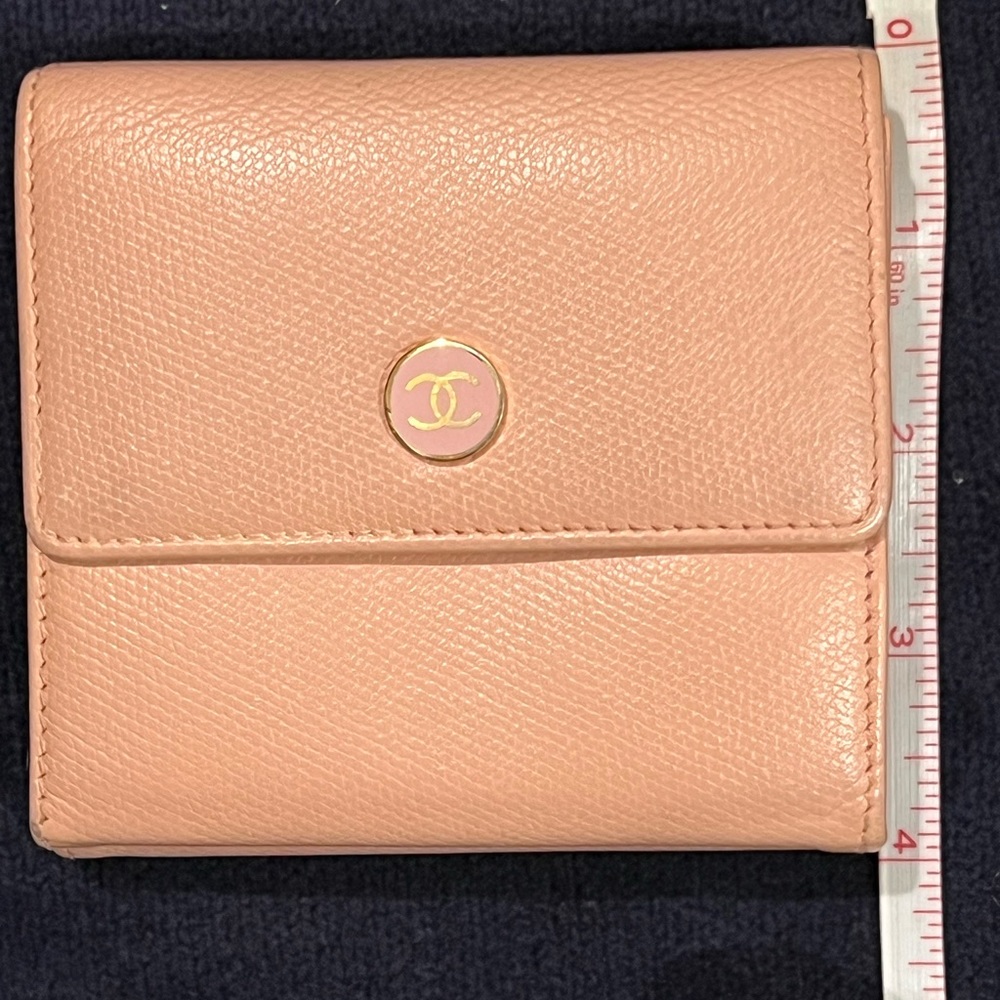 Authentic Chanel Trifold Wallet Pink